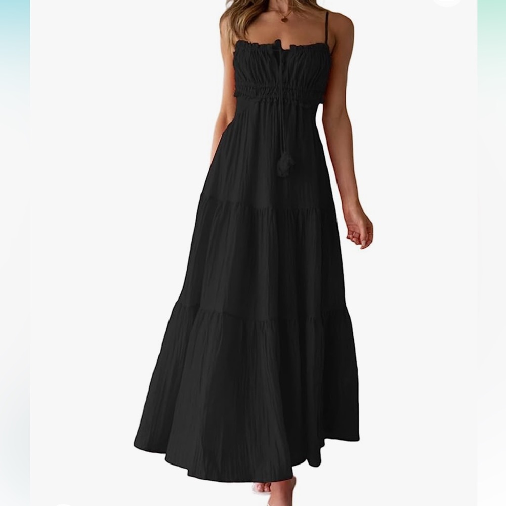 Strap Dress Bodycon Long Dress Backless Maxi Layered Dress Clubwear